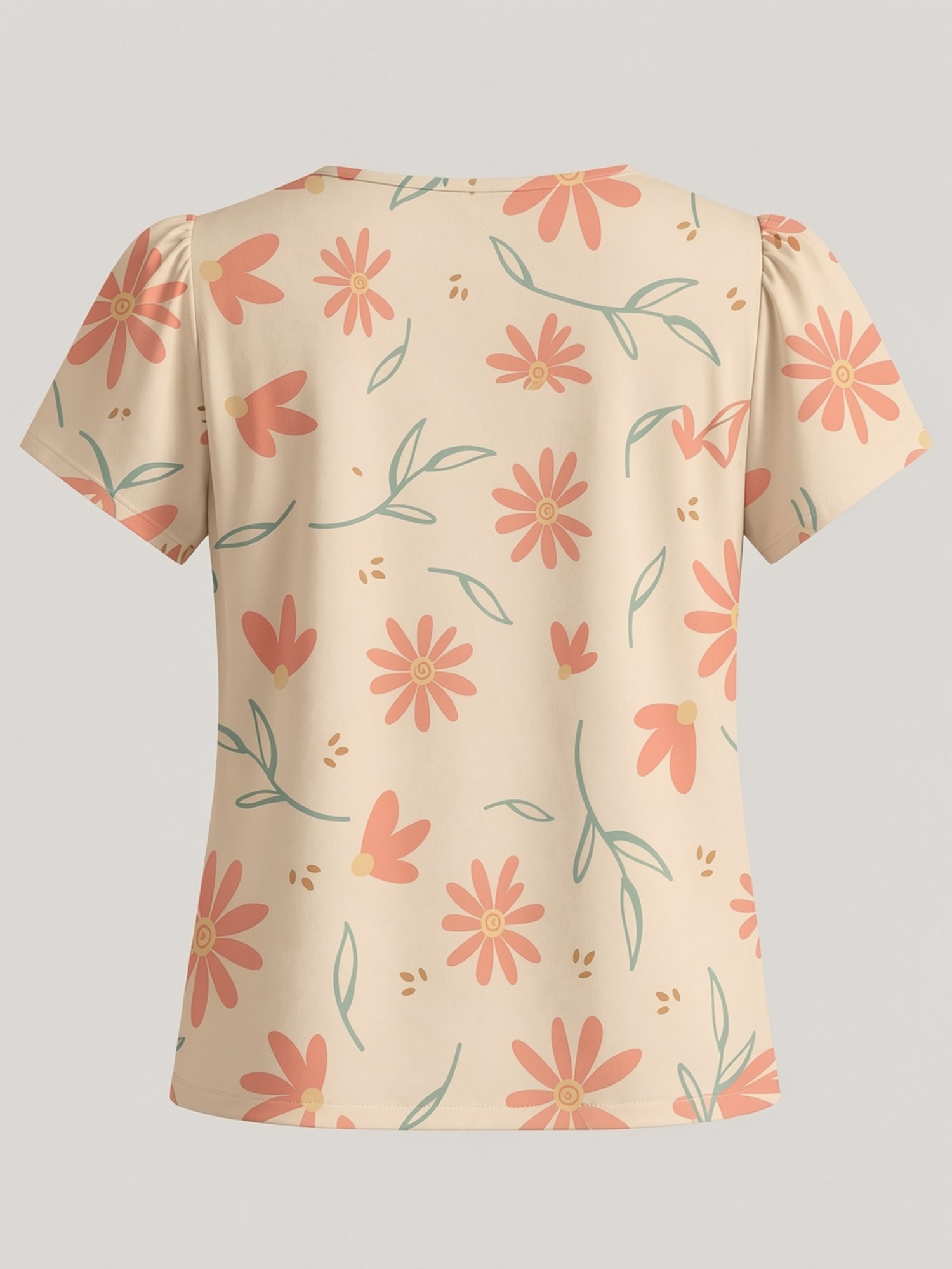 2026 New Women's Round Neck El - Resort Shirt Floral review and price