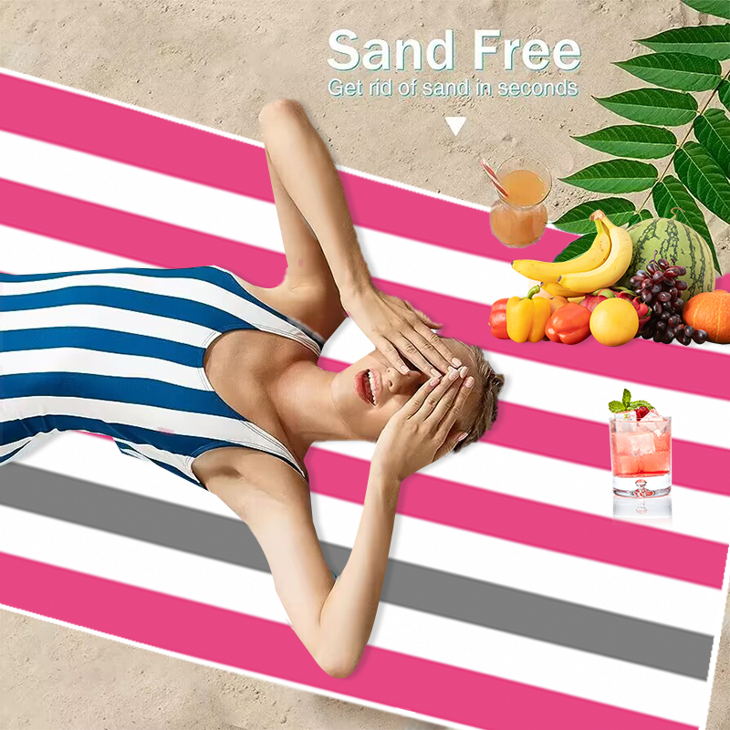 Vibrant Striped Beach Towel La - Beach Towel Large review and price