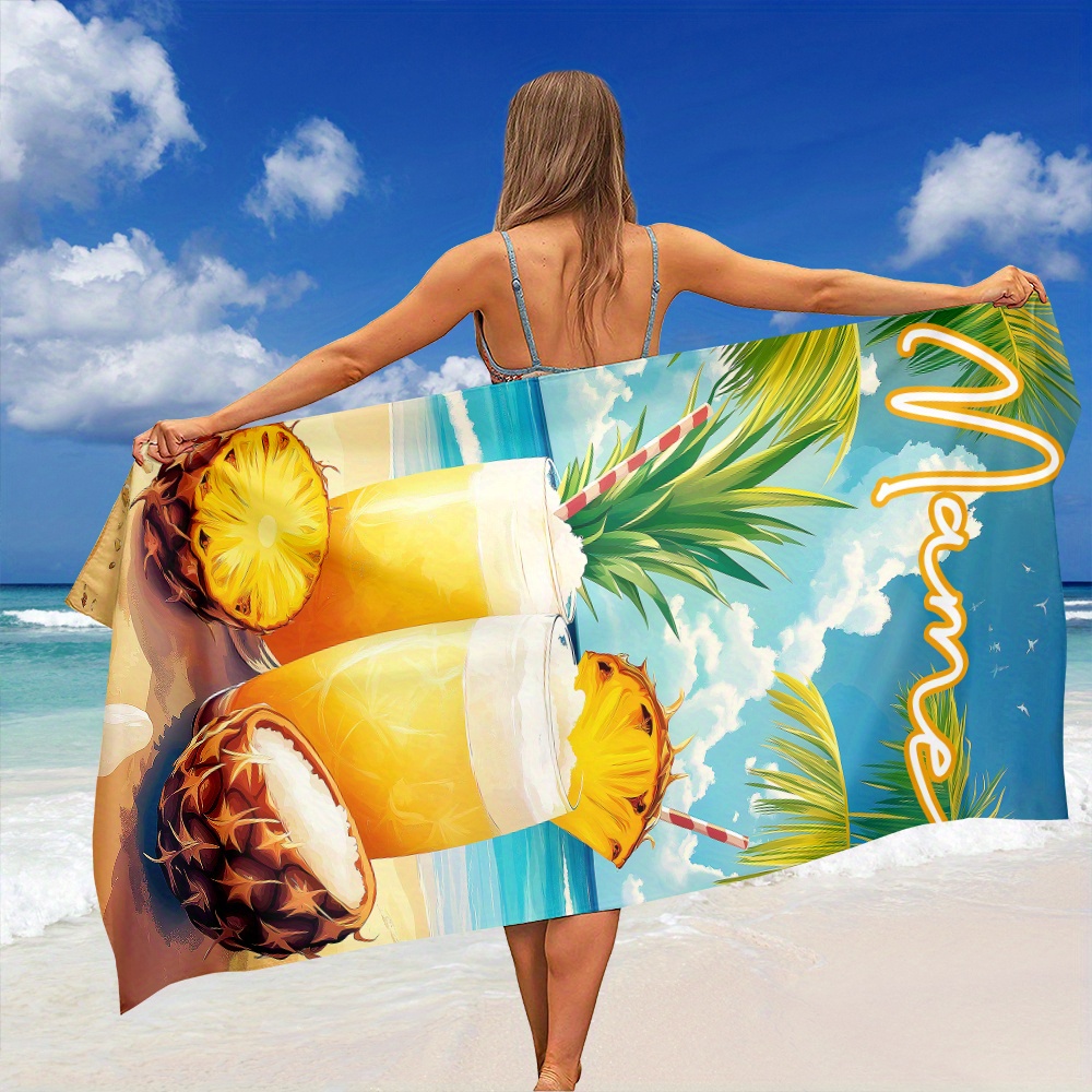 1pc Customized Name Beach Towe - Beach Towel Large review and price