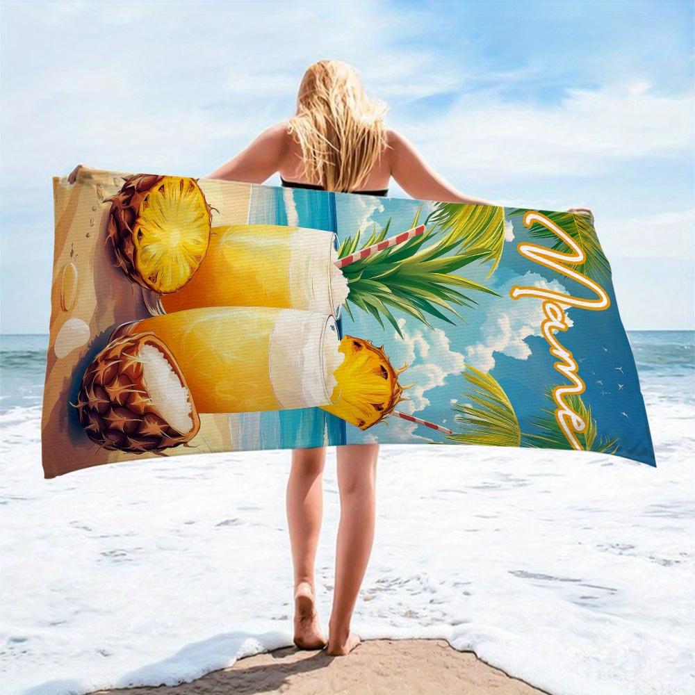 1pc Customized Name Beach Towe - Beach Towel Large review and price