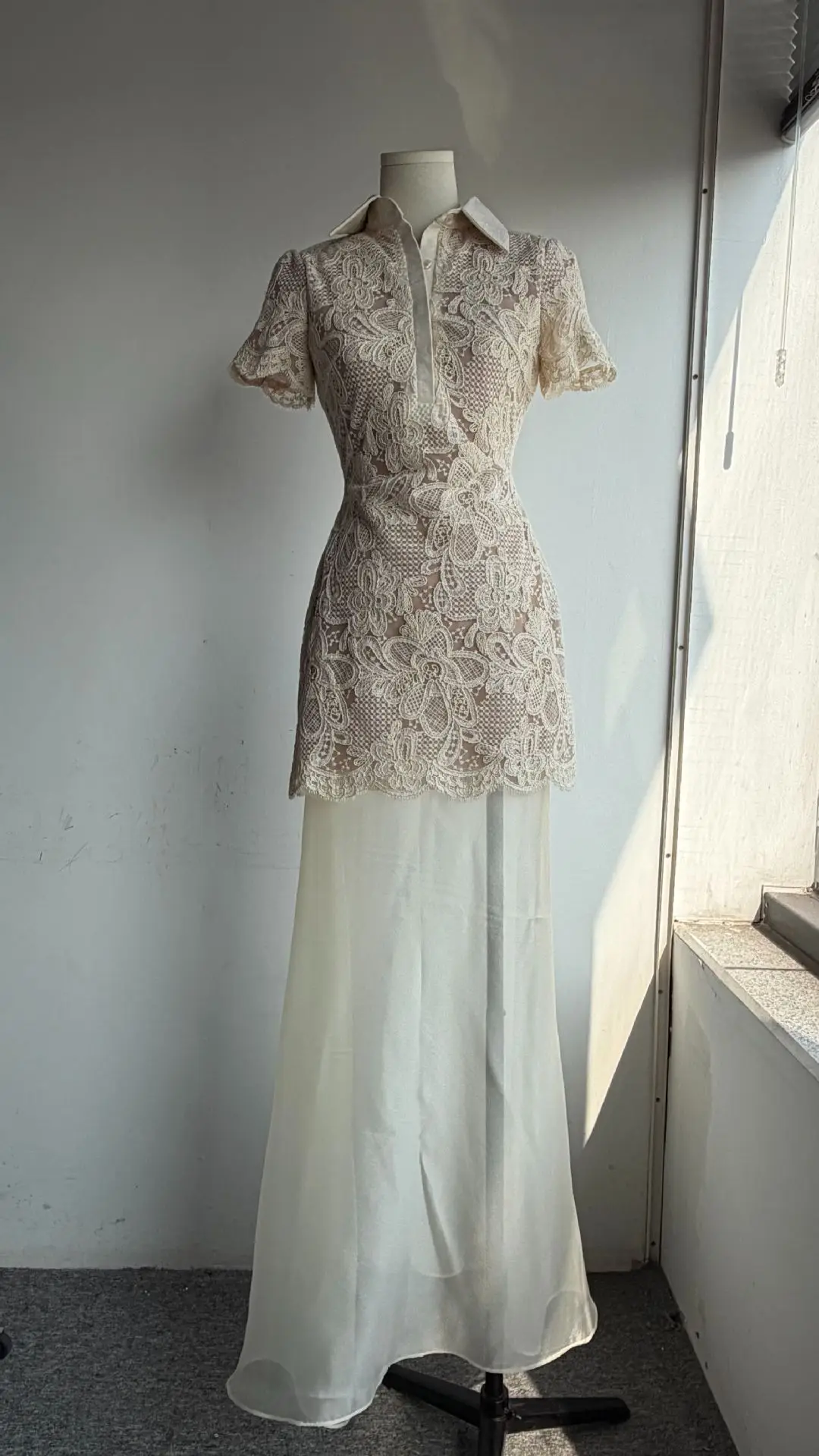 Vintage High Collar Short Slee - Resort Shirt Floral review and price