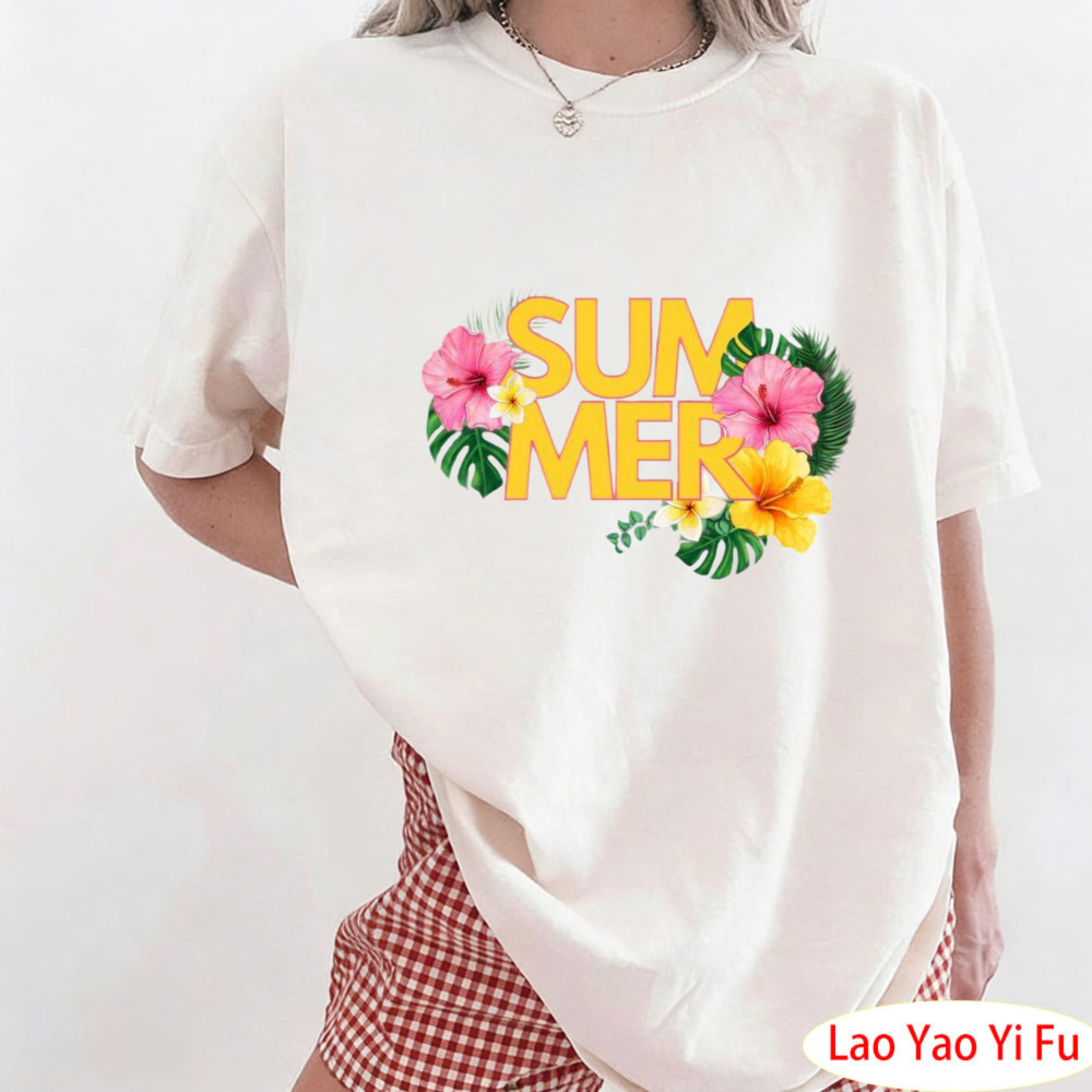 Summer Tropical Floral T-Shirt - Resort Shirt Floral review and price